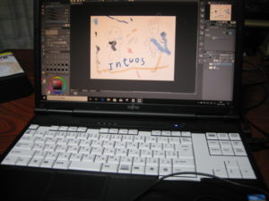 dorublog | パソコンでお絵描きいたずら書きペンタブ購入してみました。ワコム Intuos Comicペンタブレットペン&タッチ マンガ・イラスト制作用モデル Mサイズ ブラック CTH-690/K1 wacom