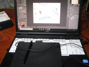 dorublog | パソコンでお絵描きいたずら書きペンタブ購入してみました。ワコム Intuos Comicペンタブレットペン&タッチ マンガ・イラスト制作用モデル Mサイズ ブラック CTH-690/K1 wacom