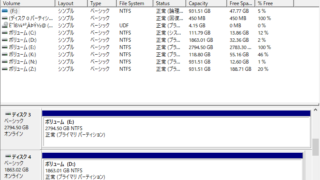 dorublog | HDD ディスクの管理でパーティション表示されない場合の対処法