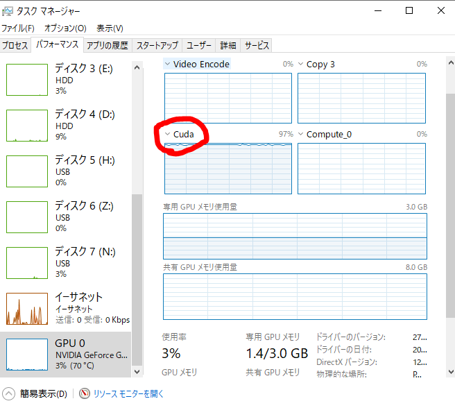 マイニングでgpu使用率が上がっていない時の確認方法 Dorublog