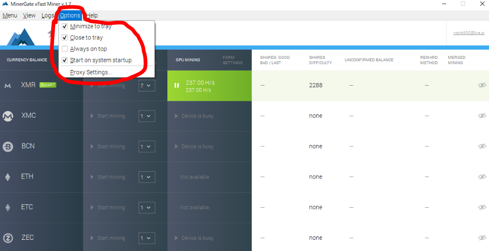 暗号資産 仮想通貨 マイニング方法 やりかた Minergate 出金方法 ダウンロード 使い方 Dorublog
