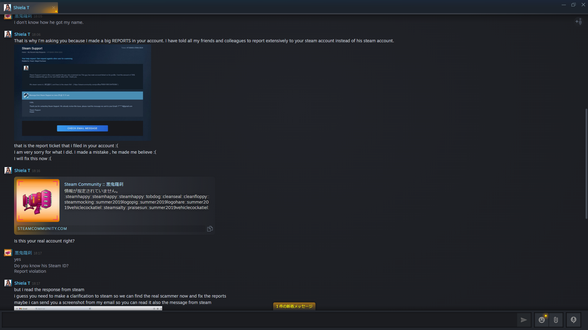 Steamアカウントの乗っ取り被害にあった話し 信用詐欺に注意 詐欺師の手口 メッセージに注意 乗っ取られた | dorublog