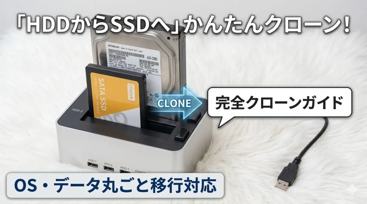 クローンページ HDDからSSDへWindowsをそっくりそのままクローン 玄人志向のKURO-DACHI